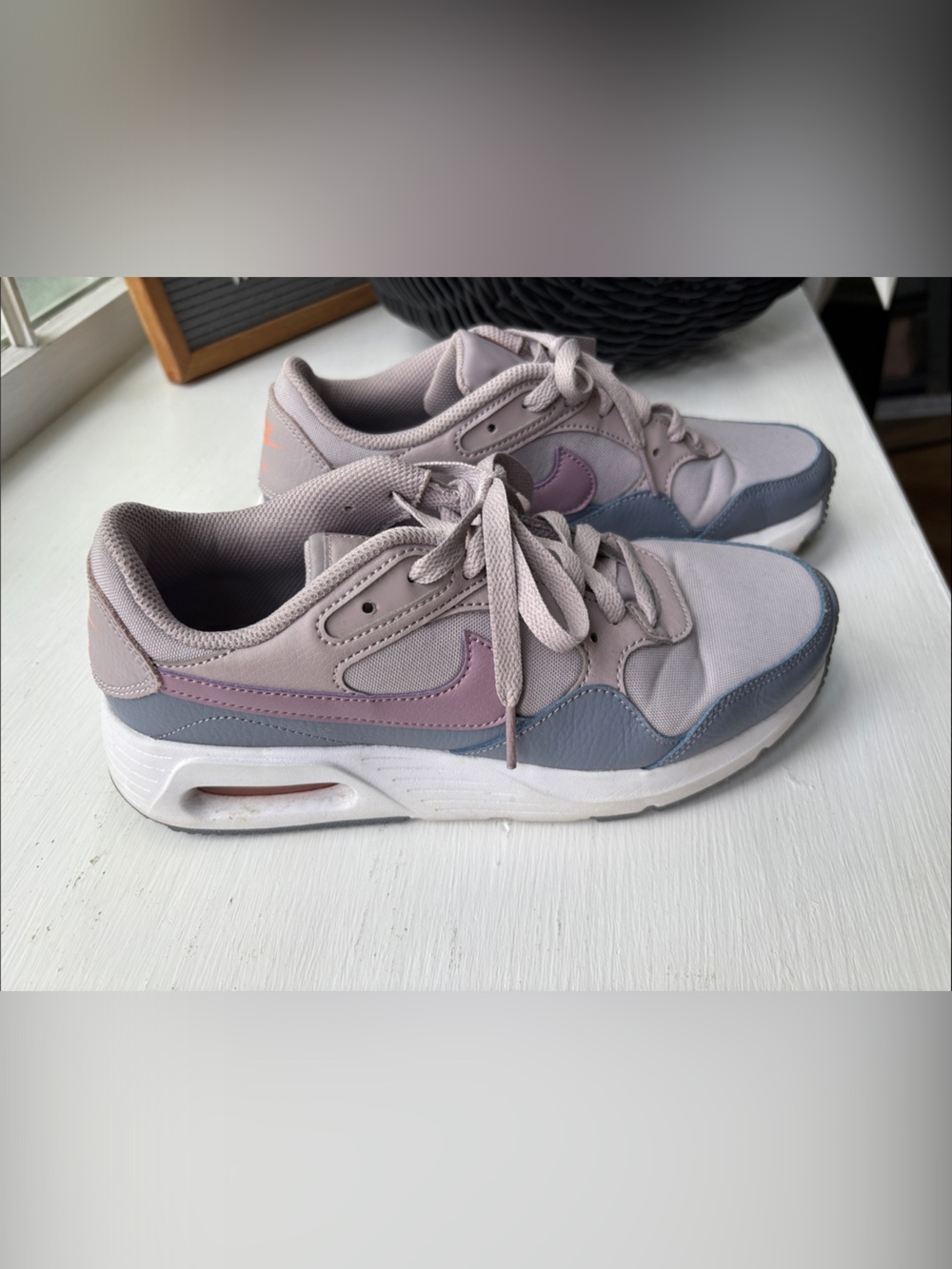 Nike Women's Light Purple and Dusty Blue Air Max Sneakers